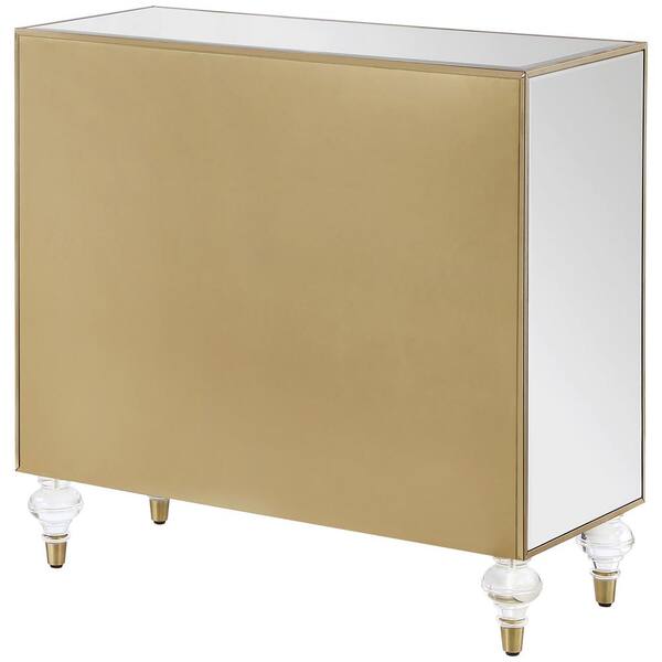 Coaster Astilbe Mirror and Champagne 2-door Accent Cabinet Coaster Astilbe Mirror and Champagne 2-door Accent Cabinet