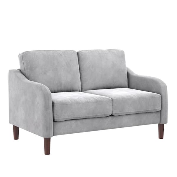 Furniture of America Metalora 64 in. Beige and Teal Chenille 2-Seat  Loveseat with Pillows IDF-2287-LV - The Home Depot