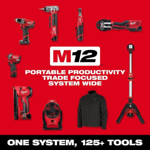 Milwaukee M12 12V Lithium-Ion Subcompact Brushless Cordless 1/4 in