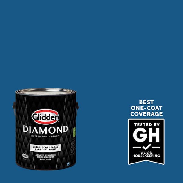Glidden Diamond 1 gal. PPG1158-7 Stunning Sapphire Ultra-Flat Interior Paint with Primer