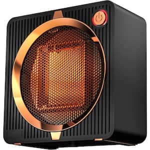 800W 5.3 in. Convection Electric Space Ceramic Heater for Indoor Use Desk Offices w/ Overheating and Tip-Over Protection