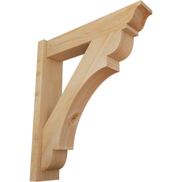 Ekena Millwork 6 in. x 30 in. x 26 in. Douglas Fir Olympic Traditional Rough Sawn Outlooker