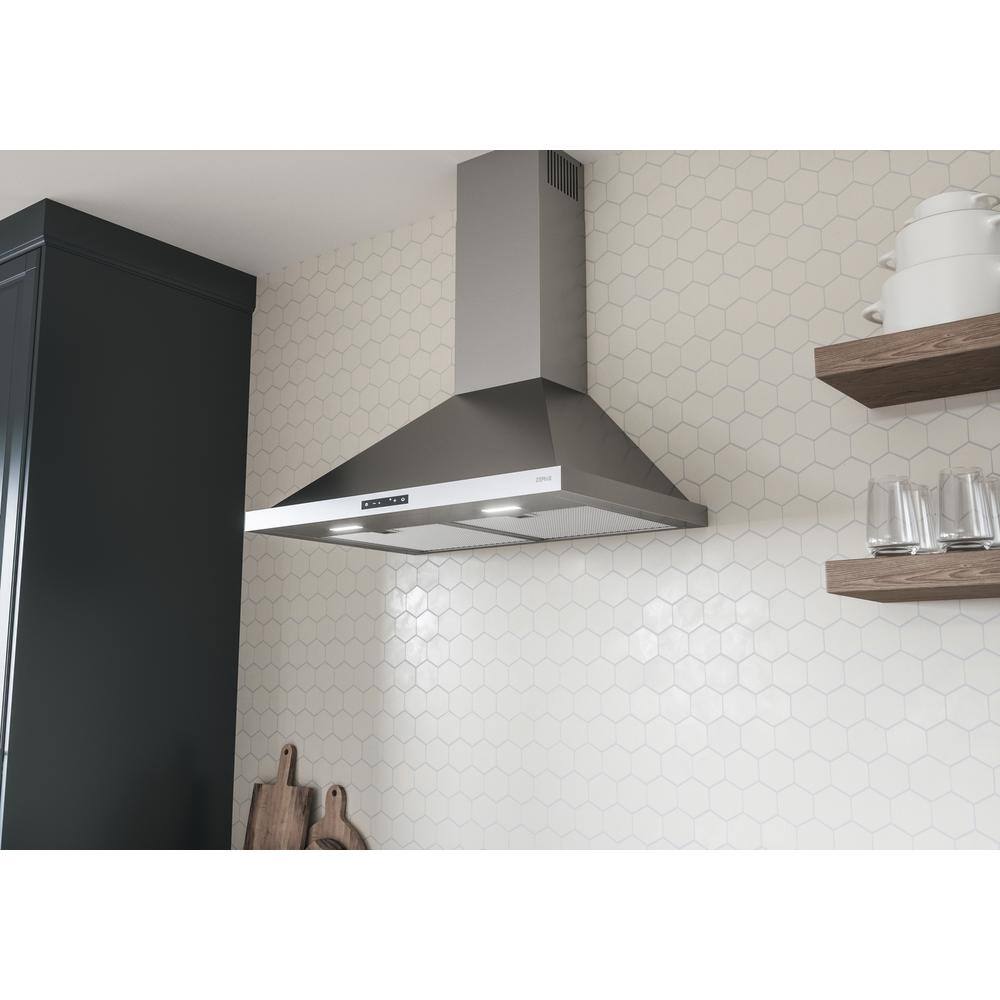 Zephyr 30" Stainless Steel Convertible Wall Mount Range Hood with LED Lighting