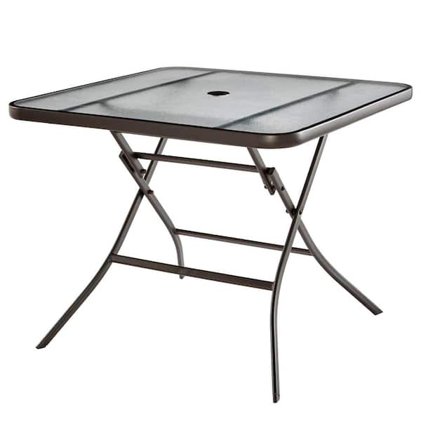 34 in. Square Folding Outdoor Dining Table
