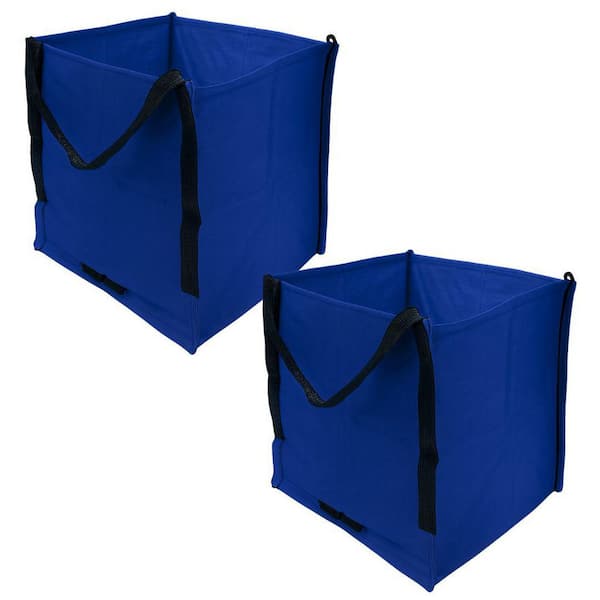 22 Gal. Blue Polypropylene Storage Tote Reusable Lawn and Leaf Trash Bag (2-Count)