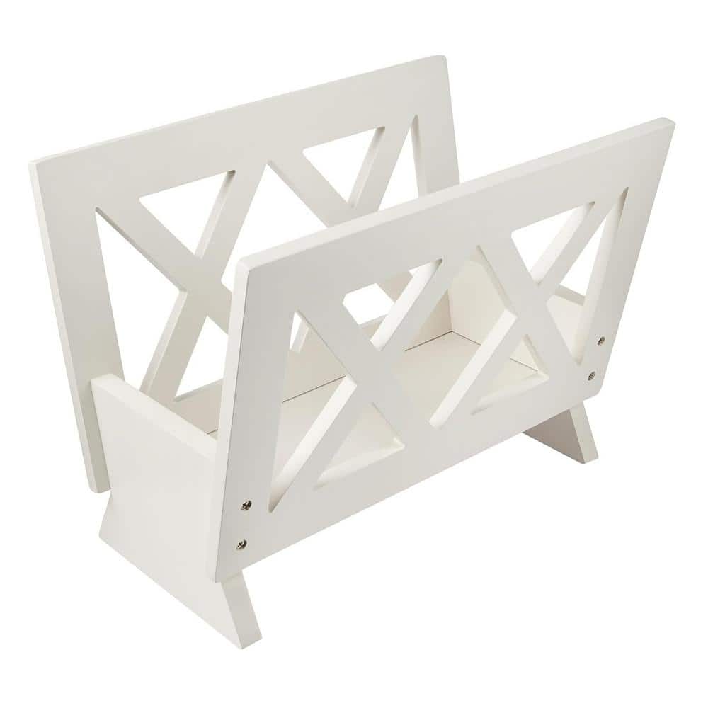 Afoxsos Home Furnishing Contemporary Wood Magazine Rack, White ...