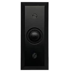 Wired Metal Rectangular Beveled Recessed Mount Unlighted Doorbell Chime Push Button in Black, Door Bell Button Only