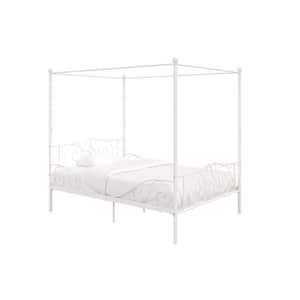 Capri White Full Size Metal Bed