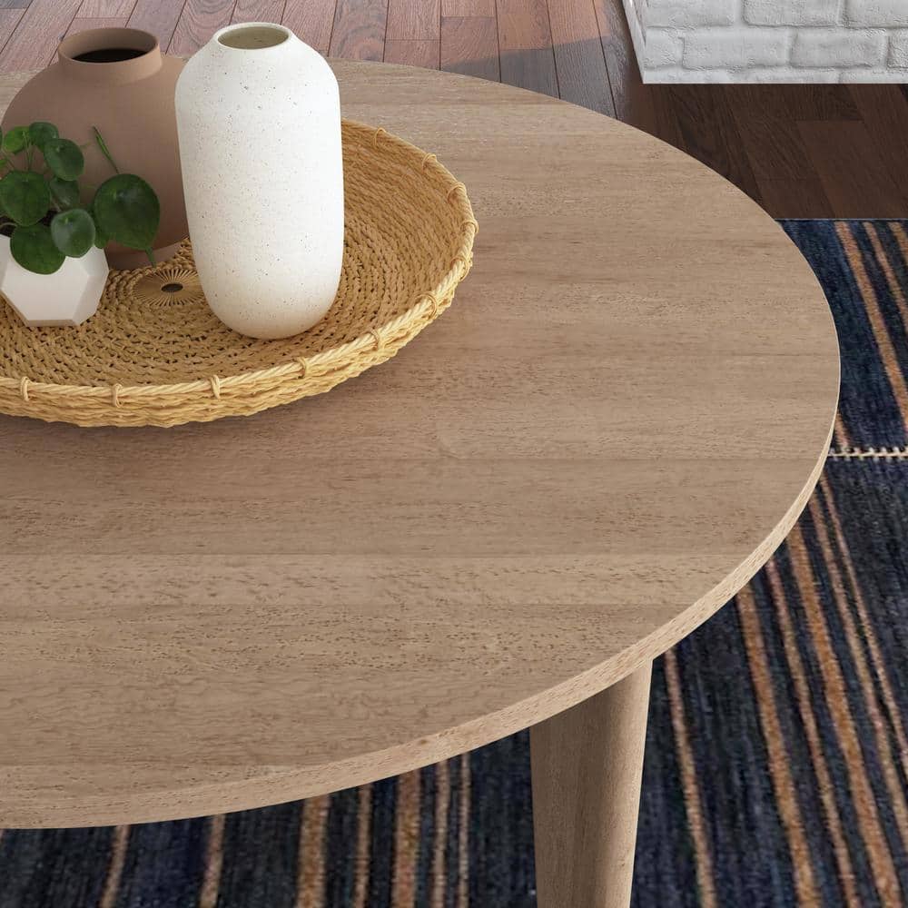 Brentwood Light Oak Round Dining Table for Four