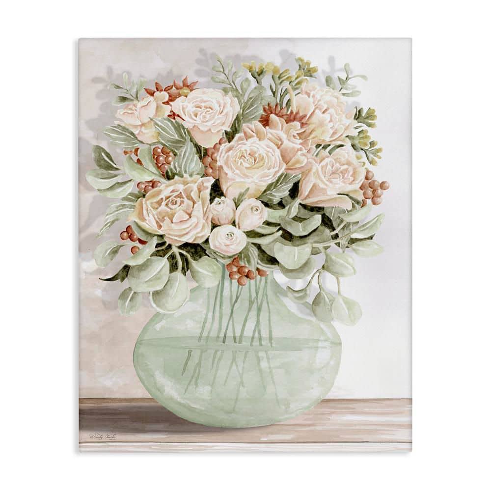 Stupell Industries Quadro Murale Francese – Bouquet Floreale A Forma Di Parigino – 24x30 Pollici, Cornice Grigia In Legno – Design Di Cindy Jacobs