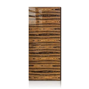 32 in. x 84 in. Walnut High Glow Smooth Flush Hollow Core Veneer Composite Interior Door Slab