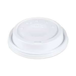 Cappuccino White Dome Sipper Disposable Plastic Cup Lids, Fits 12 oz to 24 oz Cups (1000 Per Case)