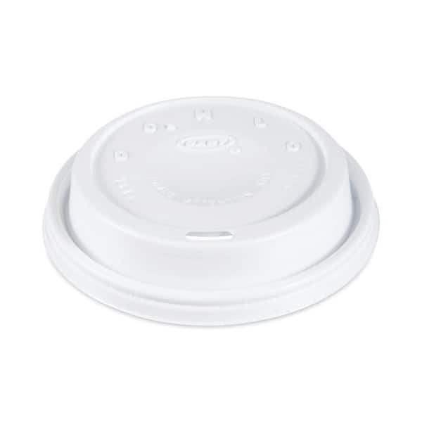 SOLO Cappuccino White Dome Sipper Disposable Plastic Cup Lids, Fits 12 oz to 24 oz Cups (1000 Per Case)