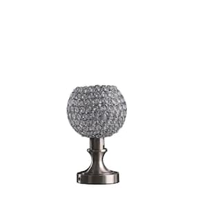 11.5 in. Brushed Silver Table Lamp with Crystal Inspired Sequin Elise Upright