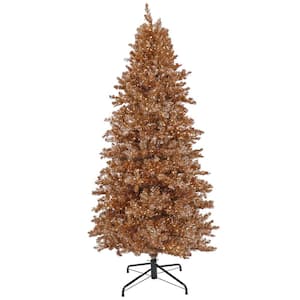 9 ft. Pre-Lit Christmas Rose Gold Metallic Artificial Christmas Tree with 2000 LED Infinity Lights
