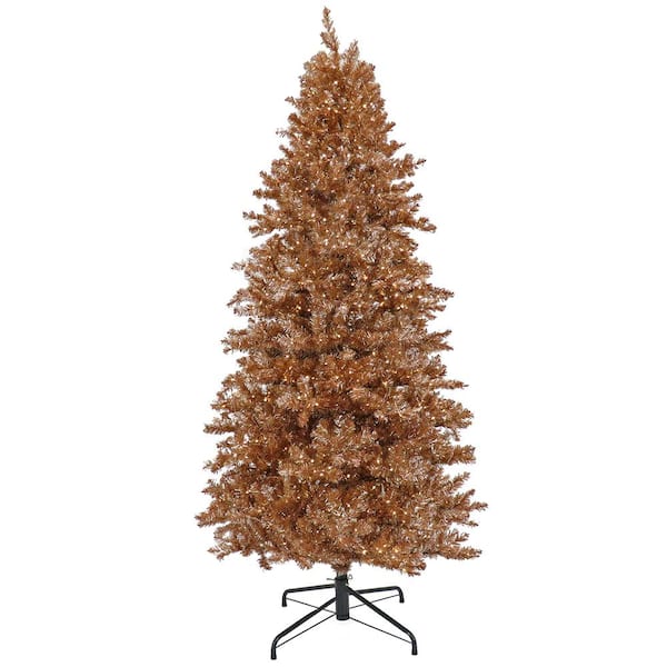National Tree Company 9 ft. Pre-Lit Christmas Rose Gold Metallic Artificial Christmas Tree with 2000 LED Infinity Lights