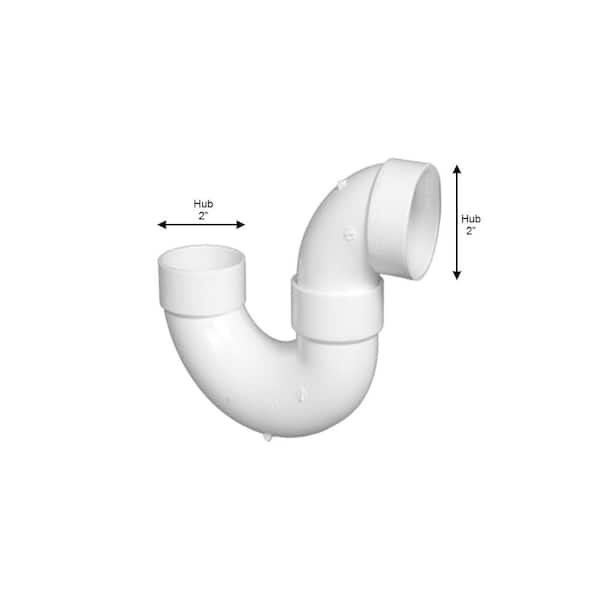 2 in. DWV PVC P-Trap with Solvent Weld Joint