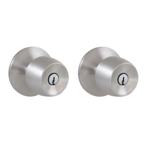 Defiant Brandywine Stainless Steel Keyed Entry Door Knob (2Pack) 32T8600BD2 The Home Depot