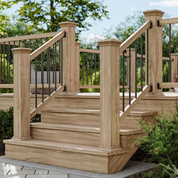 Deckorators 26" Aluminum Deck Balusters - Classic Round Copper Finish, 10-Pack For Railing Projects