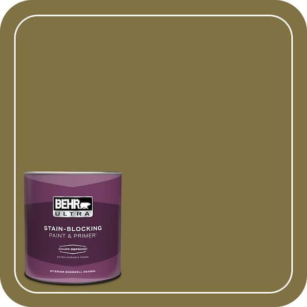 BEHR ULTRA 1 qt. #S-H-390 Italian Olive Extra Durable Eggshell Enamel Interior Paint & Primer