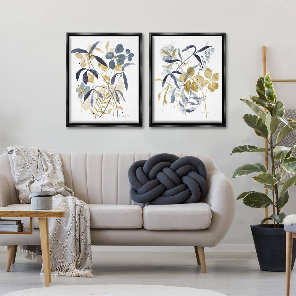 Whimsy Watercolor Botanicals by Krinlox 2 Piece Black Floater Frame Nature Graphic Art Print 31 in. x 25 in. price history on PriceWatchPro