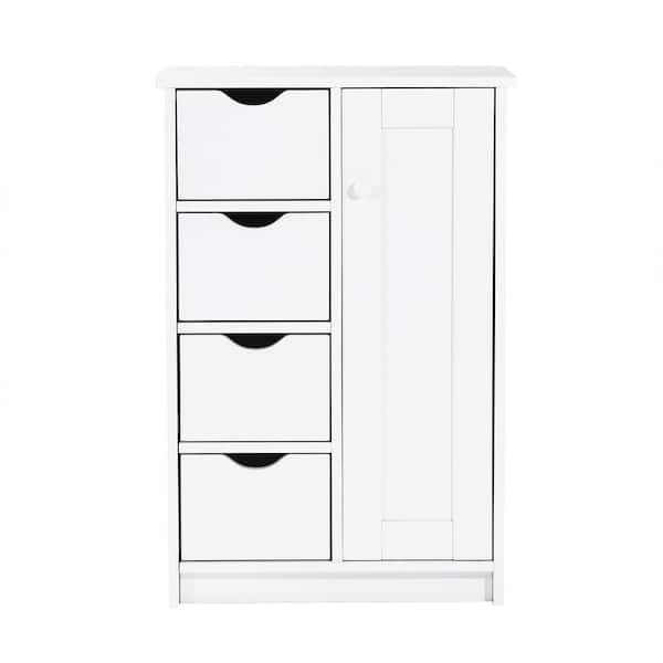 Baxton Studio Bauer 4-Drawer Bathroom Storage Cabinet in White