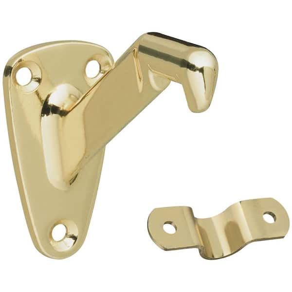 Stanley-National Hardware 3 in. Polished Brass Heavy Duty Handrail Bracket-DISCONTINUED