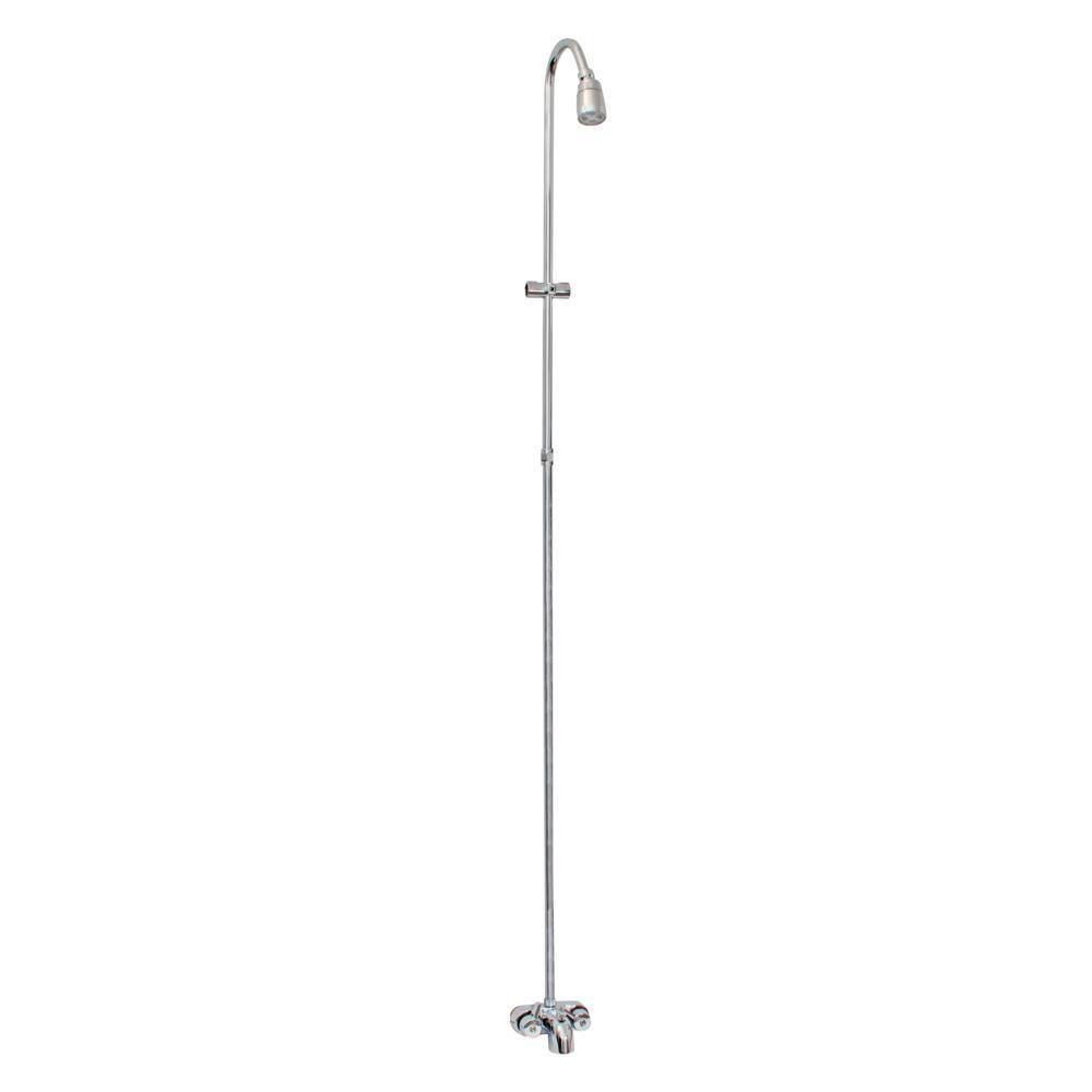 Polished Chrome Two-Handle Deck-Mount Roman Tub Faucet