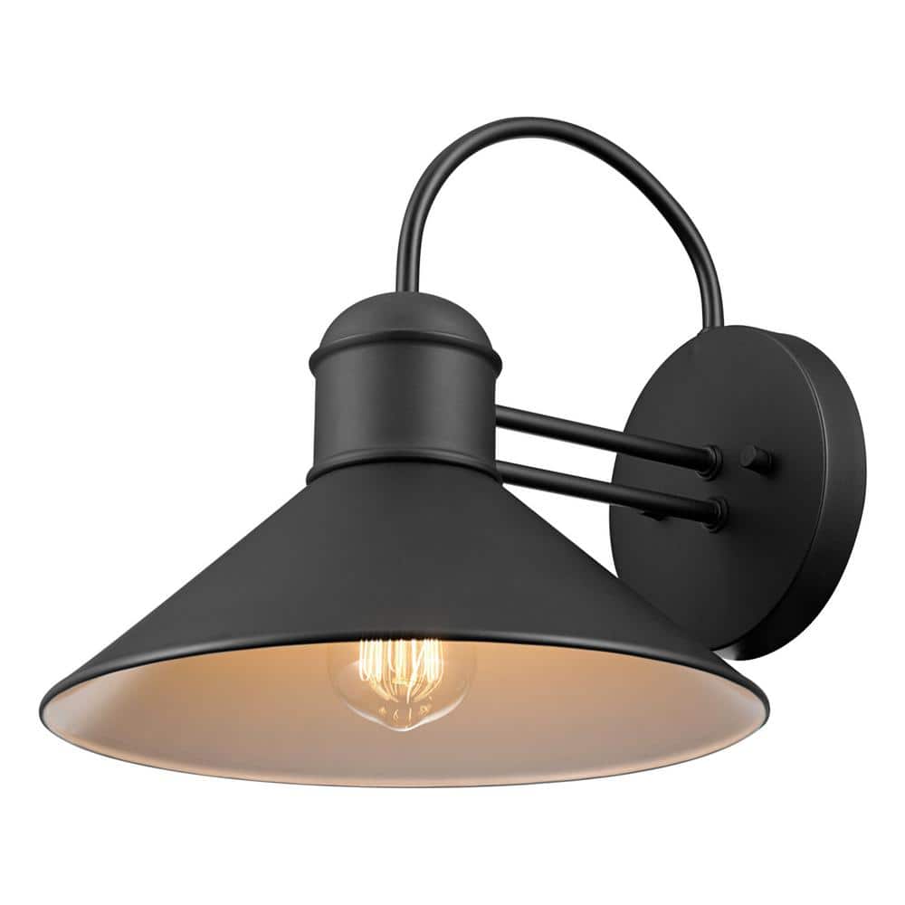 Sebastien Matte Black Metal 1-Light Wall Sconce Set