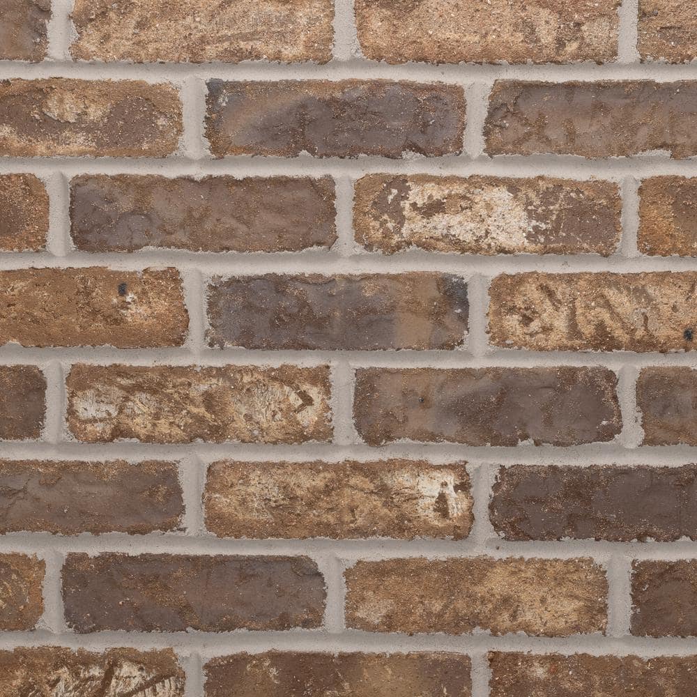 Old Mill Brick 7.625 in. x 2.25 in. x 0.625 in. Chestnut Thin Brick Singles  - Corners (Box of 18 TBC-270061CS - The Home Depot