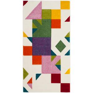 Hollywood Ivory/Rose 3 ft. x 5 ft. Abstract Area Rug