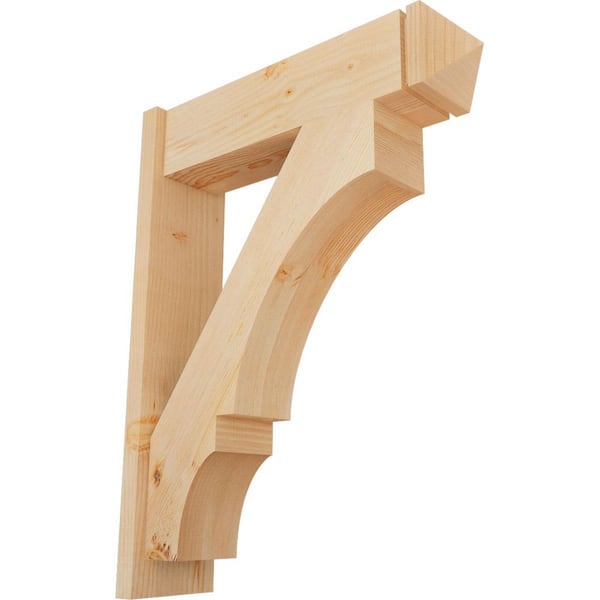 Ekena Millwork 8 in. x 36 in. x 28 in. Balboa Arts and Crafts Smooth Douglas Fir Outlooker