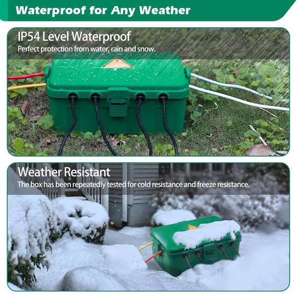 Lukyamzn 12.5 in. D x 8.5 in. W x 5 in. H Plastic Green Outdoor 