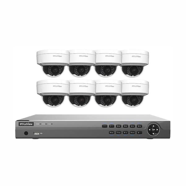 LaView 16-Channel 1080p IP Surveillance 5TB NVR Security System 8 + 2 Free 1080p Wired Indoor Outdoor Cameras Remote View