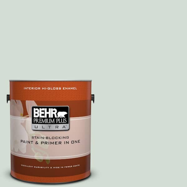 BEHR Premium Plus Ultra 1 gal. #700E-2 Lime Light Hi-Gloss Enamel Interior Paint and Primer in One