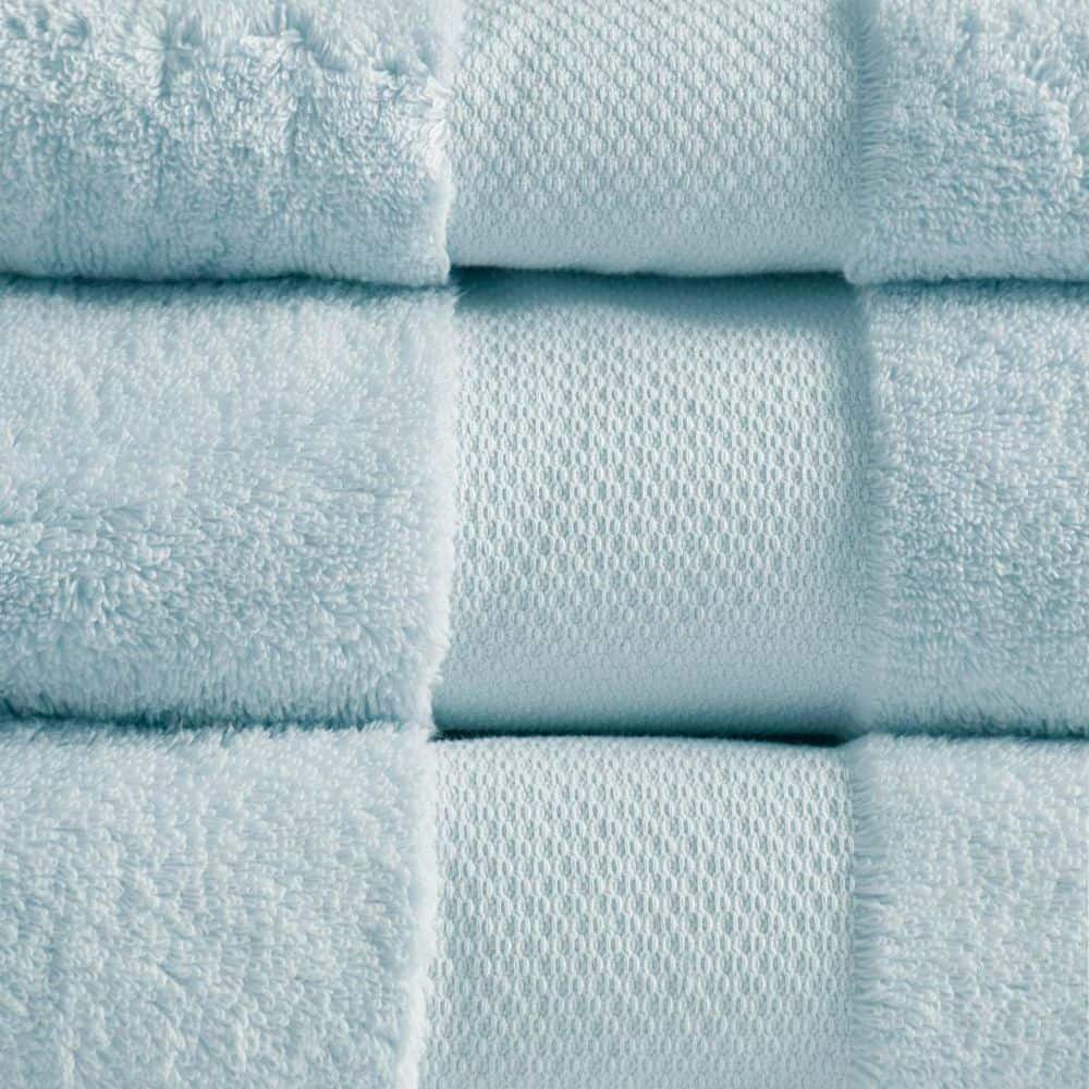 Light Blue Turkish Cotton 6-Piece Bath Towel Set