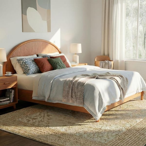 CHRISTOPHER KNIGHT HOME Odessa Modern Light Brown Wooden Frame King ...