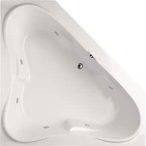 Montgomery 60 in. Acrylic Corner Drop-In Air Bath Bathtub in White