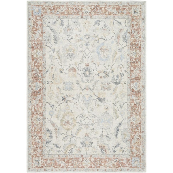 Avellino Tan Traditional Border 9 ft. 2 in. x 12 ft. Area Rug