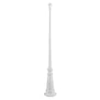Textured White Outdoor Lamp Post