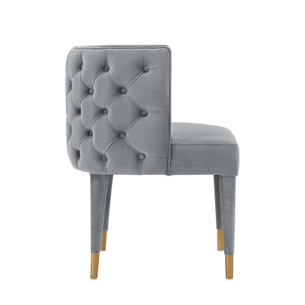 Maya Grey Modern Tufted Velvet Upholstered Dining Chair - Thumbnail 5