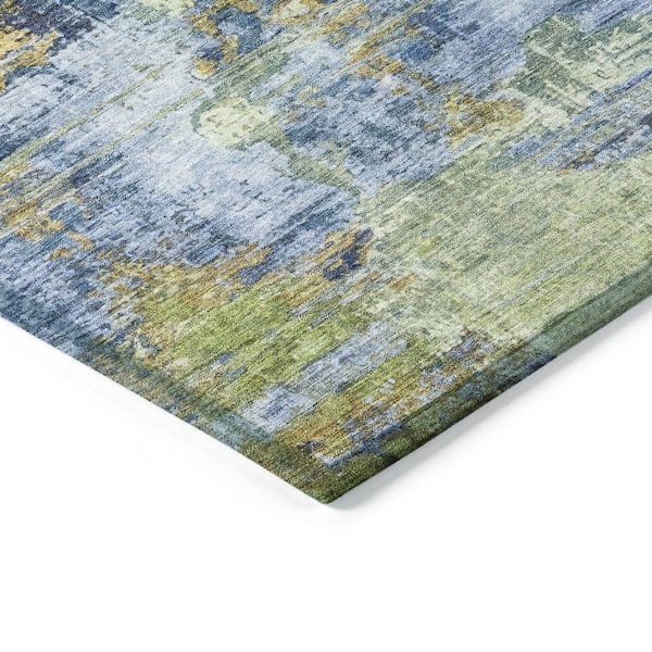 Chantille Machine Washable Indoor/Outdoor Abstract ACN2300 Green 3 ft. x 4 ft. Area Rug