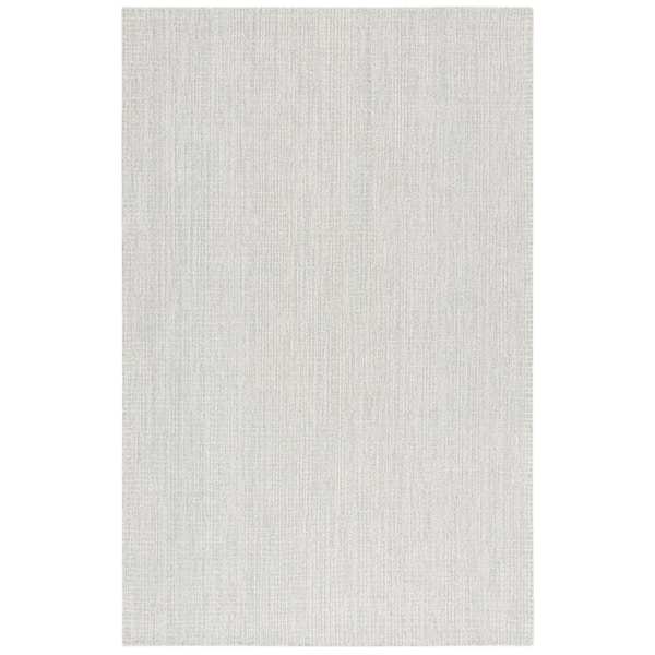 SAFAVIEH Martha Stewart Light Gray/Ivory 4 ft. x 6 ft. Muted Marle Solid Area Rug