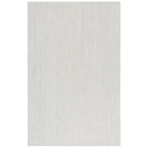 Martha Stewart Light Gray/Ivory 5 ft. x 8 ft. Muted Marle Solid Area Rug