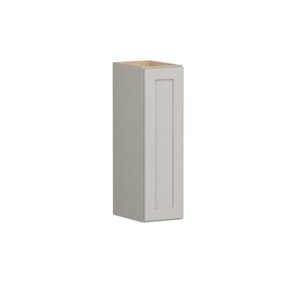 SIMPLY WOODMARK PRO Shaker Full Overlay 9 in. W x 12 in. D x 30 in. H Plywood Assembled Wall Kitchen Cabinet in Stone Gray