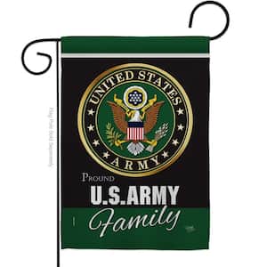 13 in. x 18.5 in. Army Proudly Family Garden Flag Double-Sided Armed Forces Decorative Vertical Flags