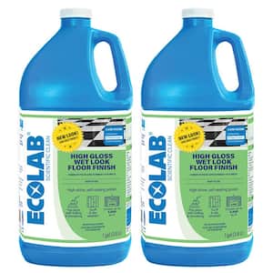 1 Gal. High Gloss Wet Look Floor Finish Protects and Restores Floor Shine, Use on Vinyl, Tile, Linoleum, Rubber (2-Pack)