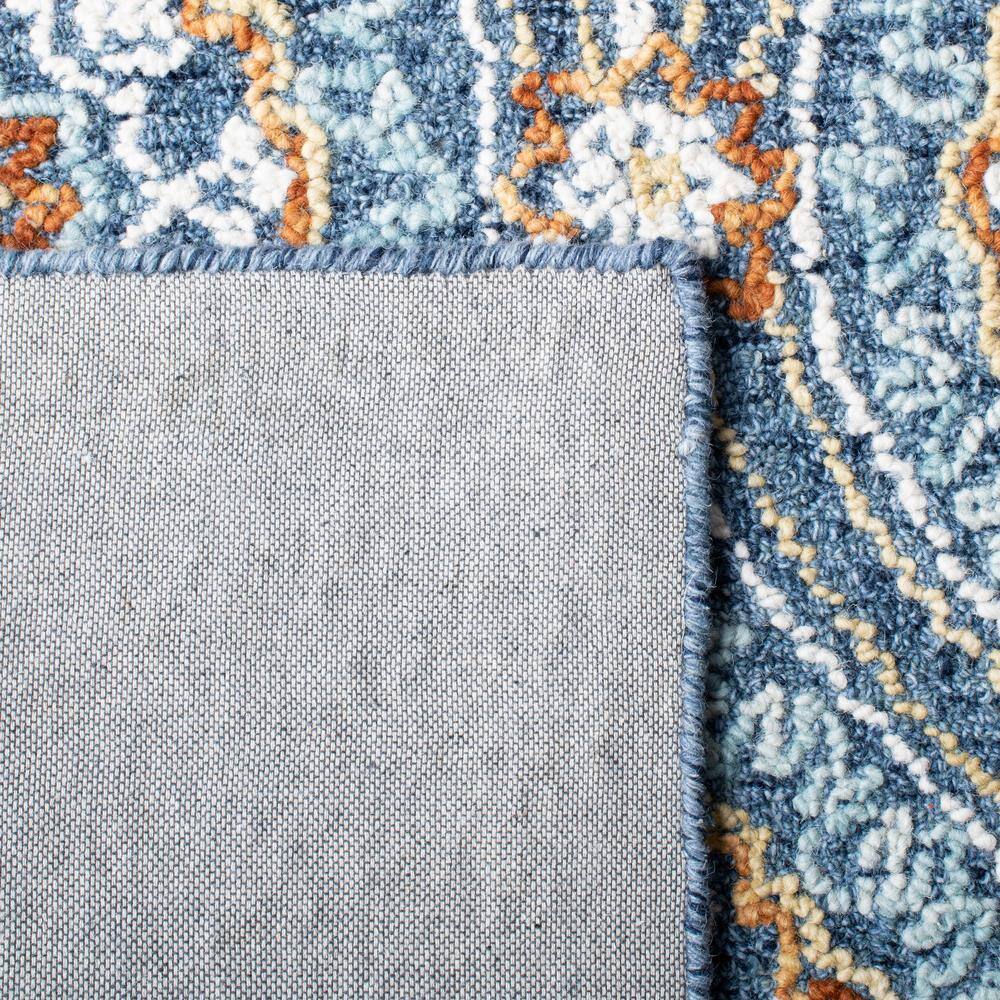 Handmade Blue Floral Wool 3' x 5' Tufted Area Rug