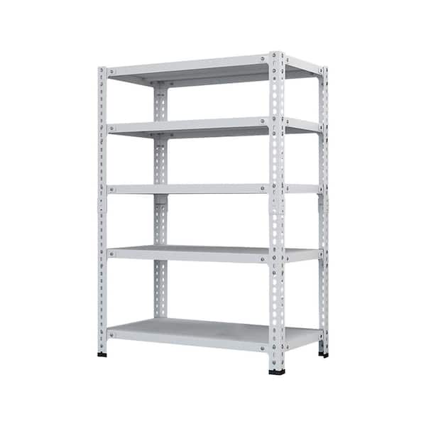 Siavonce Household Storage Rack, Adjustable Display Rack, Basement Balcony Storage Rack, Carbon Steel Storage Rack, White ZX-P192377 Siavonce Household Storage Rack, Adjustable Display Rack, Basement Balcony Storage Rack, Carbon Steel Storage Rack, White ZX-P192377