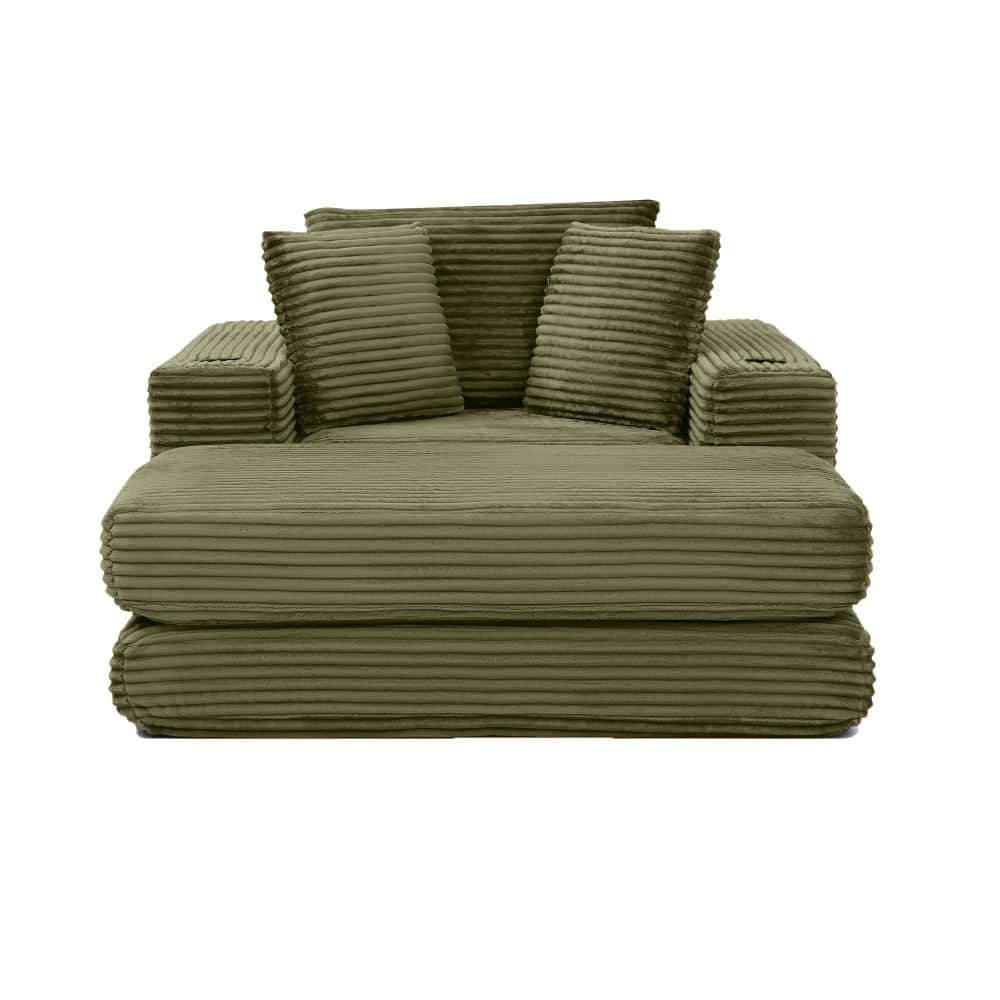 52.4 in. Green Corduroy Twin Size Sofa Bed, 3-in-1 Convertible Sleeper with Cloud-Like Foam for Living Room price history on PriceWatchPro